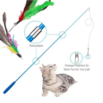 11pcs Cat Feather Toy Set