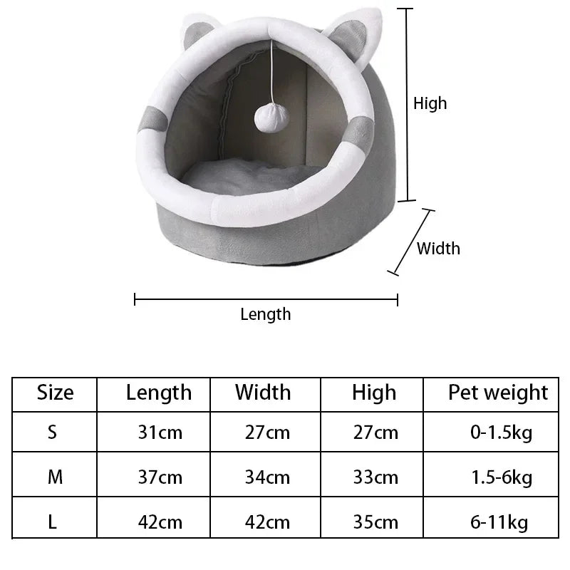 Comfortable Semi-Closed Cat Nest House