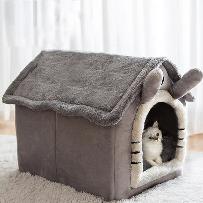 Indoor Warm Dog House with Removable Cushion