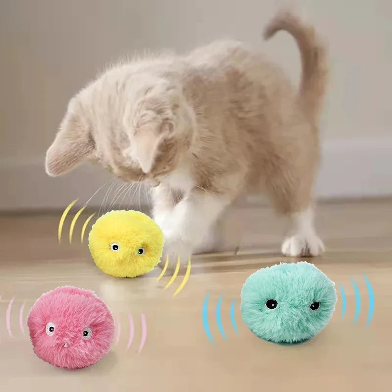 Interactive Plush Cat Toy Ball