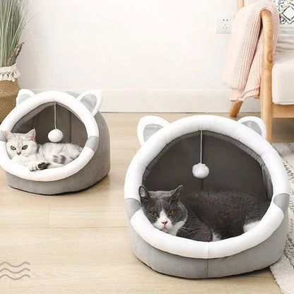 Comfortable Semi-Closed Cat Nest House