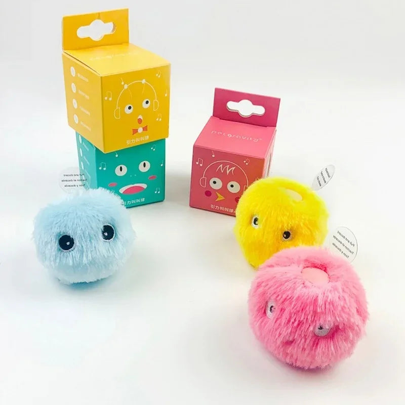 Interactive Plush Cat Toy Ball