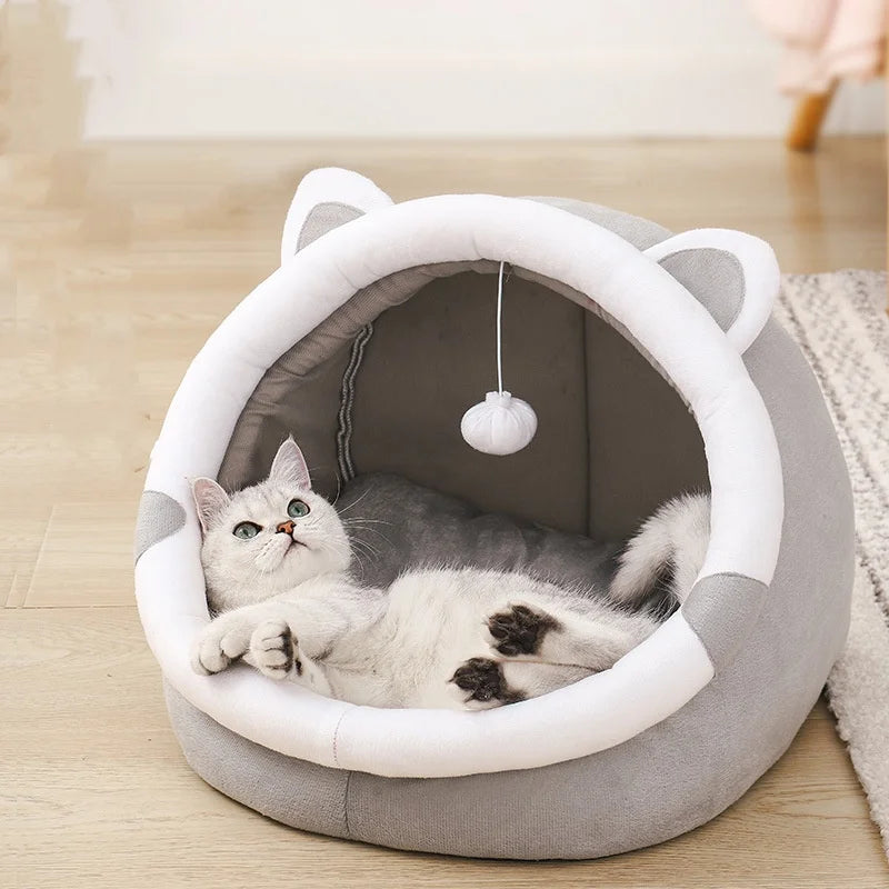 Comfortable Semi-Closed Cat Nest House