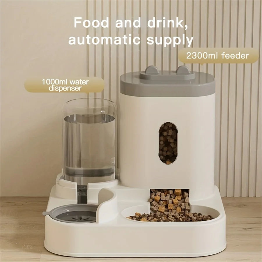 Automatic Cat Dog Feeder with Water Fountain