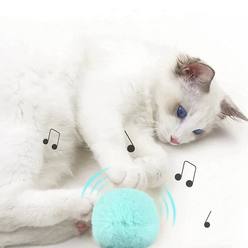 Interactive Plush Cat Toy Ball