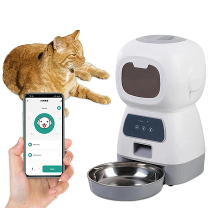 WiFi Smart 3.5L Automatic Pet Feeder with Voice Recorder