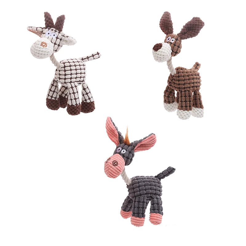 Stuffed Donkey Dog Toy