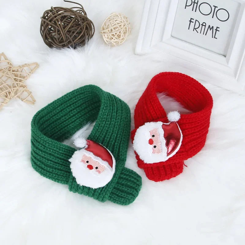 Knitted Christmas Scarf and Hat Set