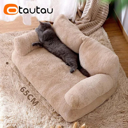 Soft Faux Bunny Fur Cat Sofa Bed