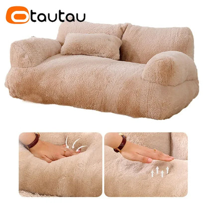 Soft Faux Bunny Fur Cat Sofa Bed