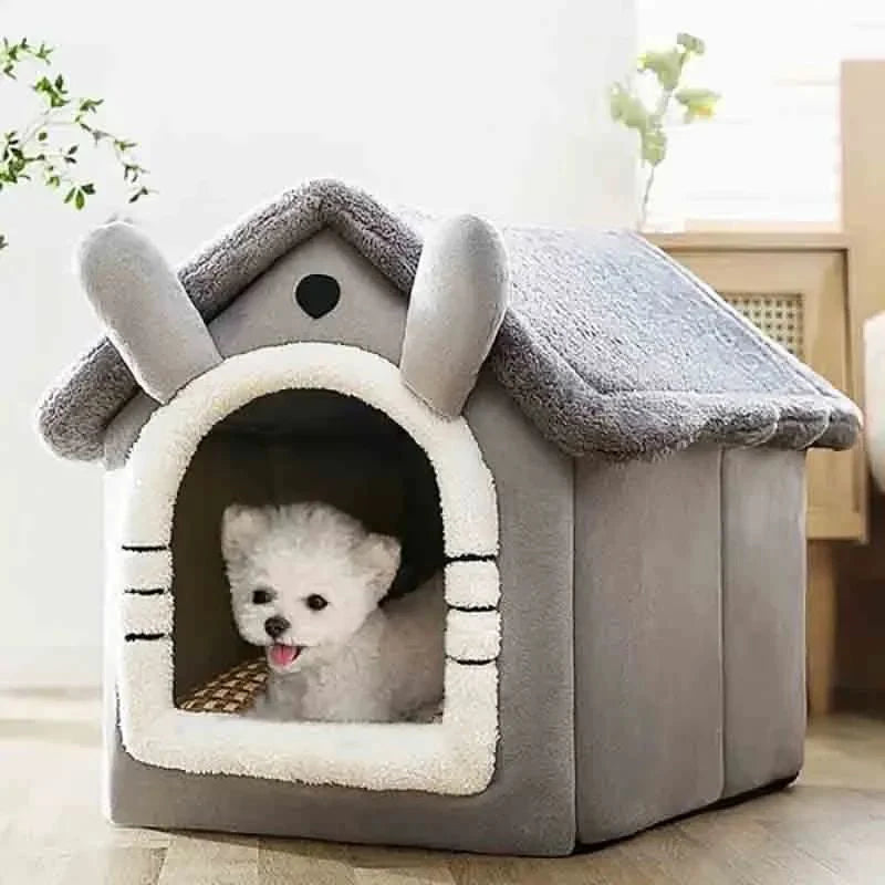 Indoor Warm Dog House with Removable Cushion