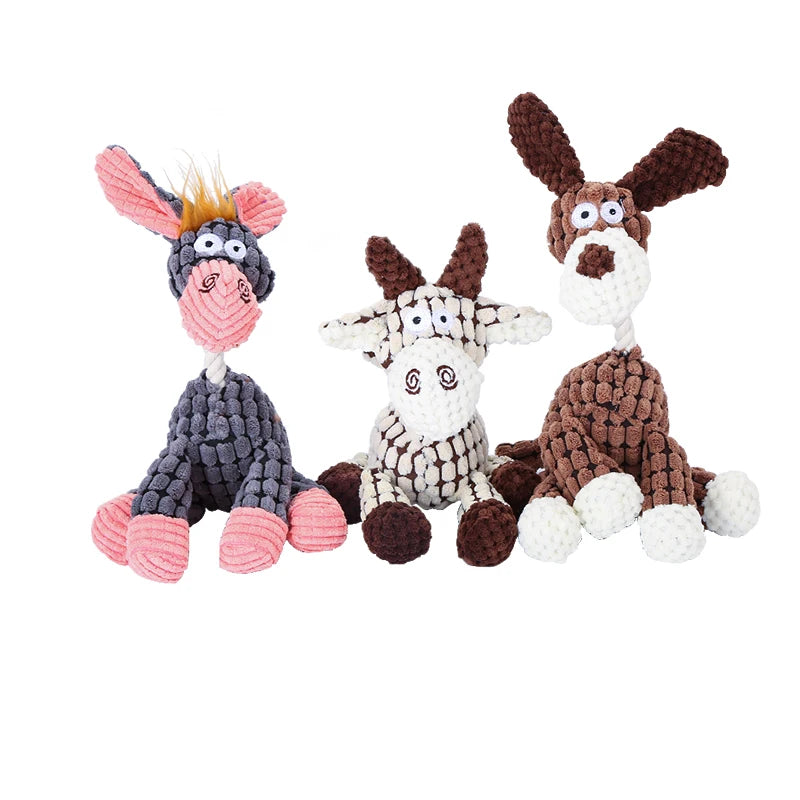 Stuffed Donkey Dog Toy