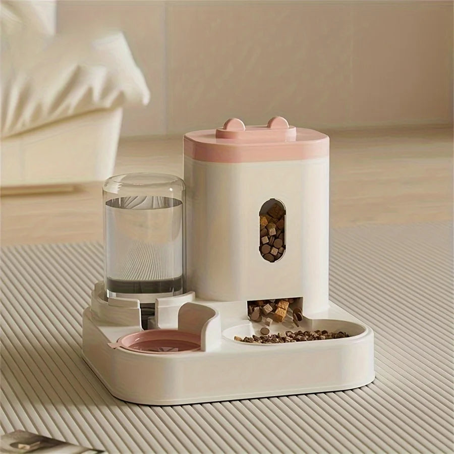 Automatic Cat Dog Feeder with Water Fountain