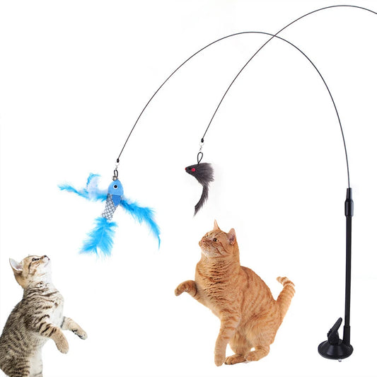 Interactive Cat Toy Bird with Feather Bell