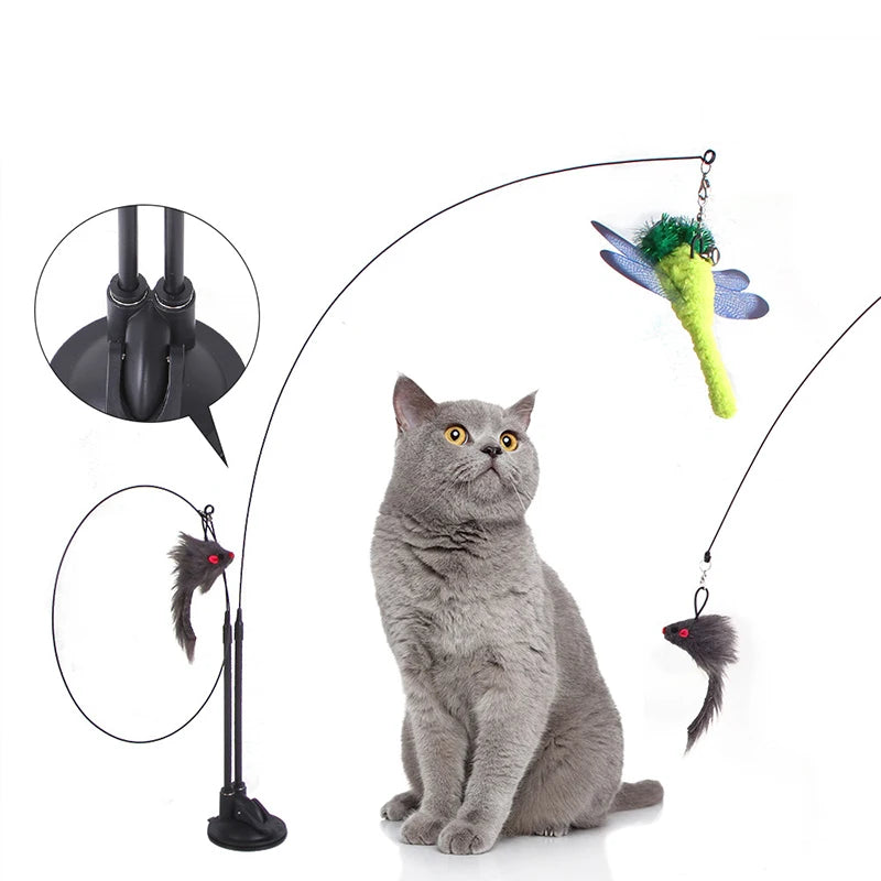 Interactive Cat Toy Bird with Feather Bell