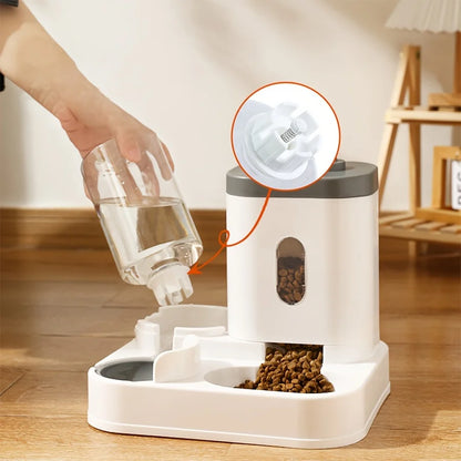 Automatic Cat Dog Feeder with Water Fountain